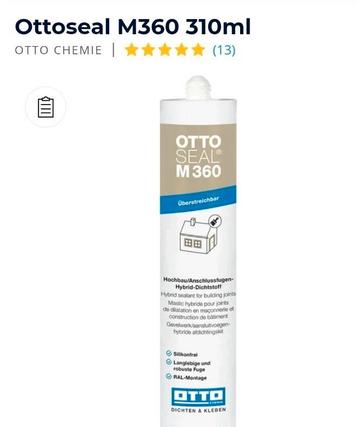 4x OTTOSEAL M360 – kit - afdichtingskit - wit beschikbaar voor biedingen