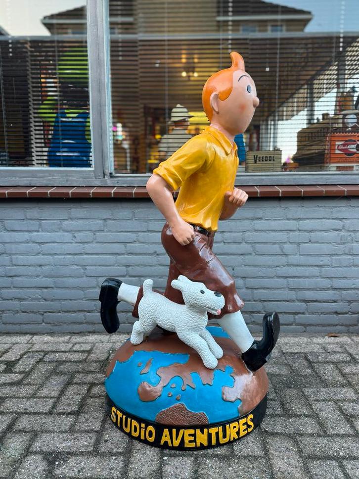 Kuifje en Bobbie Beeld - Studio Adventures, Antiek en Kunst, Kunst | Beelden en Houtsnijwerken, Ophalen