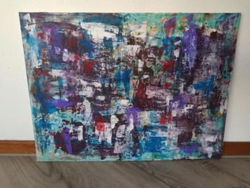 Mooi abstract schilderij van Ellen Koops beschikbaar voor biedingen