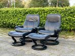 Stressless relax fauteuils met voetenbankjes, Huis en Inrichting, Ophalen of Verzenden, Zo goed als nieuw, 50 tot 75 cm
