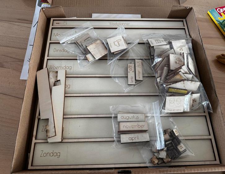 Houten weekplanner, Huis en Inrichting, Woonaccessoires | Overige, Nieuw, Ophalen of Verzenden