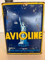AVIOLINE oud 2 liter olieblik, Verzamelen, Merken en Reclamevoorwerpen, Gebruikt, ., ., .