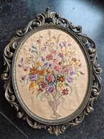 geborduurd bloemen schilderij, Antiek en Kunst, Kunst | Schilderijen | Klassiek, Ophalen of Verzenden