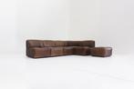 Vintage De Sede DS15  bruin leren modulaire sofa 1970s, Huis en Inrichting, Banken | Bankstellen, Ophalen, 250 tot 300 cm, Hoekbank