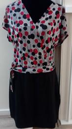 Jurk,maat 42/44,Cassis,nieuw,top,zwart,wit,rood,feest,chic,, Zwart, Maat 42/44 (L), Nieuw, Knielengte