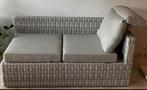 Intratuin bankje + kussens, Tuin en Terras, 2 zitplaatsen, Ophalen of Verzenden, Zo goed als nieuw, Wicker