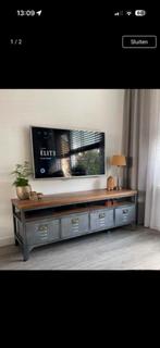 Eetkamerkast & TV Meubel Set - Industrieel Design, Gebruikt, Ophalen of Verzenden, Metaal, Met lade(s)