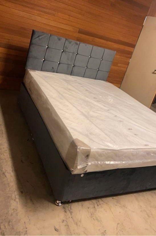 Luxe Gestoffeerd Bed – Verkrijgbaar in Single, Double, Queen, Huis en Inrichting, Slaapkamer | Beddengoed, Nieuw, Tweepersoons