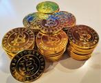 Bitcoin casino poker/blackjack chips - 24K Verguld Design, Hobby en Vrije tijd, Gezelschapsspellen | Kaartspellen, Ophalen, Nieuw