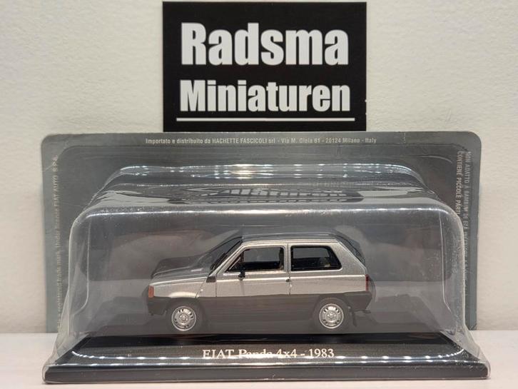 Fiat Panda 4x4 1983 - Grijs - 1:43 Norev Hachette, Hobby en Vrije tijd, Modelauto's | 1:43, Nieuw, Auto, Norev, Ophalen of Verzenden