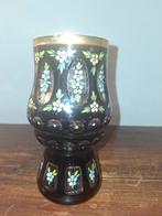 Vintage Moser handbeschilderd paars kristal., Huis en Inrichting, Ophalen of Verzenden, Overige kleuren, Glas, Minder dan 50 cm