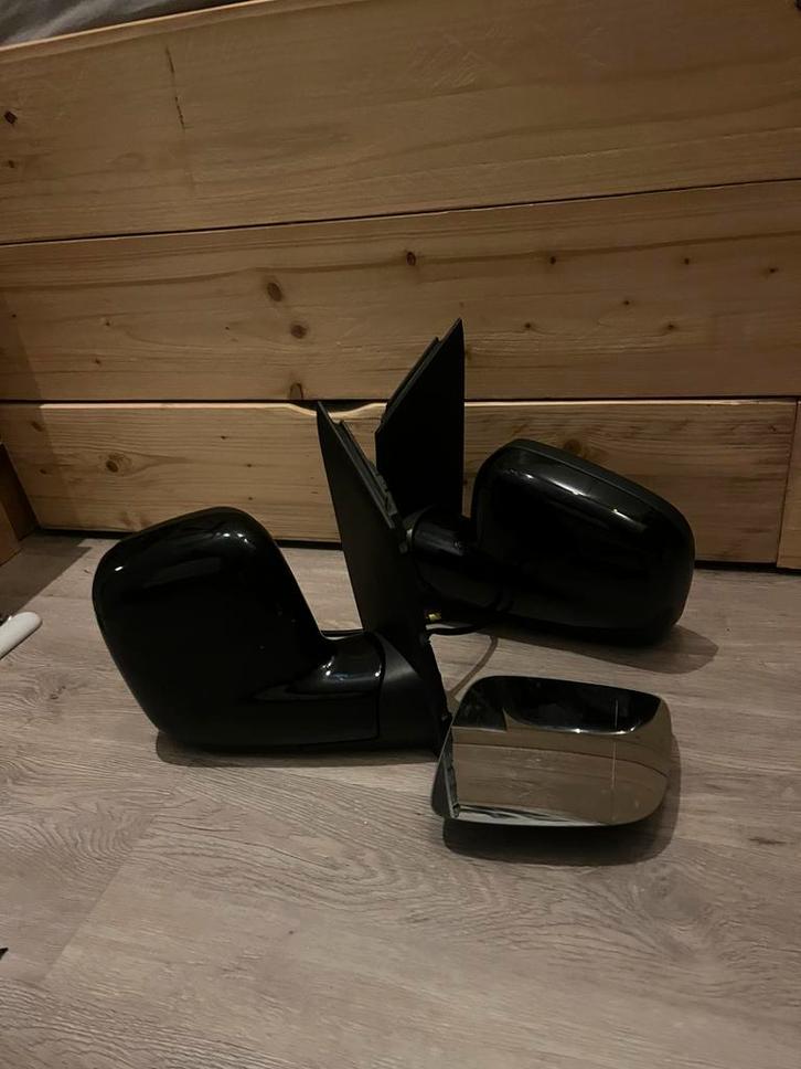 Spiegels VW Caddy MK3 (GP) hoogglans zwart, Auto-onderdelen, Spiegels, Volkswagen, Gebruikt, Ophalen of Verzenden