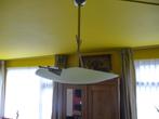 RVS plafondlamp., Gebruikt, Ophalen, Glas