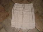 Amia vlot 86% linnen rok mt 54/56 KOOPJE, Beige, Nieuw, Ophalen of Verzenden, .