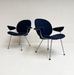 Donkerblauwe Kembo fauteuil van W.H. Gispen (per stuk), Huis en Inrichting, Fauteuils, Gebruikt, Kembo, Minder dan 75 cm, Design