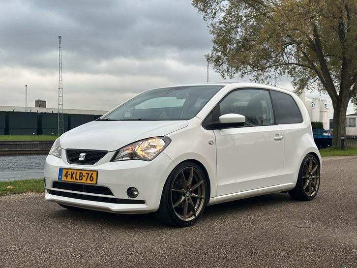 Seat Mii 1.0 75 PK | 17” LMV | Leder | Airco | Nieuwe APK |, Auto's, Seat, Bedrijf, Airbags, Centrale vergrendeling, Cruise Control
