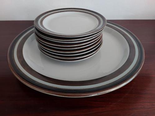 8 gebaksbordjes + schaal Karelia servies Arabia Finland 70s, Huis en Inrichting, Keuken | Servies, Bord(en), Overige stijlen, Ophalen of Verzenden
