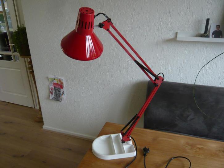 vintage tafellamp scharnierend, Huis en Inrichting, Lampen | Tafellampen, Zo goed als nieuw, Minder dan 50 cm, Ophalen of Verzenden