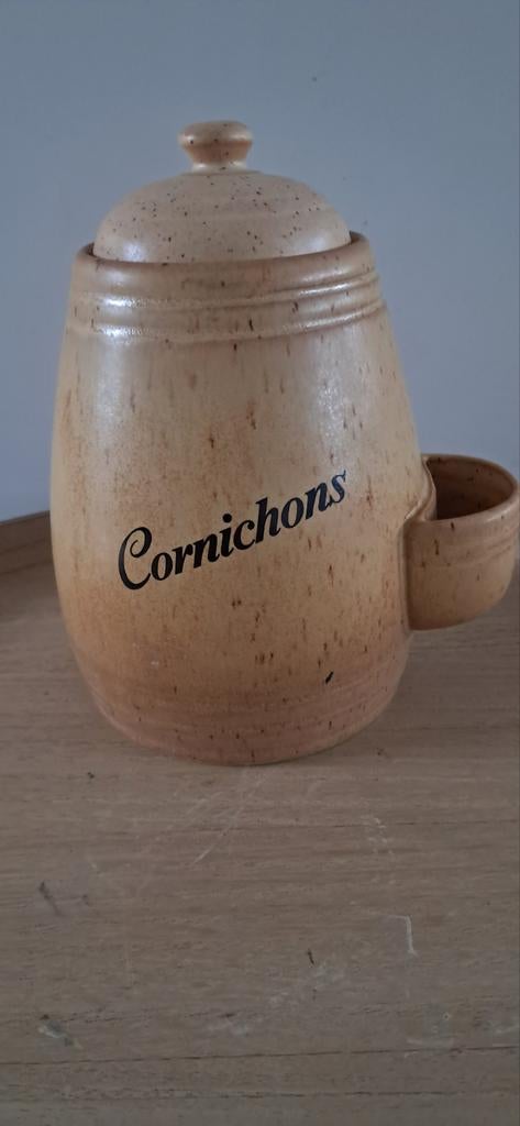 Vintage Augurkenpot Cornichons uit Frankrijk, Ophalen of Verzenden, Gebruikt