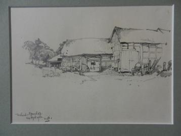 Tekening Hoeve Terhorst / Willem vd Berg 1962 (1886-1970) beschikbaar voor biedingen