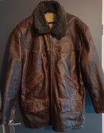 Bruin leren jas, Kleding | Heren, Maat 52/54 (L), Bruin, Gedragen, Hulshoff
