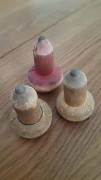 3 Antieke tollen van hout, Ophalen of Verzenden, Gebruikt, Overige typen