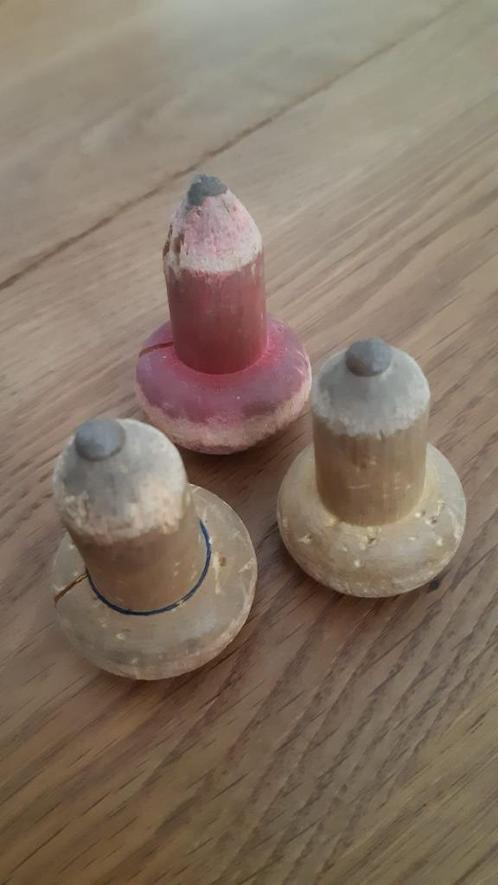 3 Antieke tollen van hout, Kinderen en Baby's, Speelgoed | Houten speelgoed, Gebruikt, Overige typen, Ophalen of Verzenden