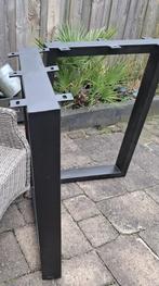 Zwart metalen tafelpoten, Huis en Inrichting, Tafelonderdelen, Ophalen, Tafelpoot, Minder dan 50 cm, Gebruikt