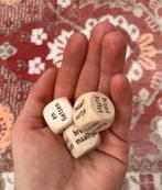 3x retro dobbelstenen: bakker en brood, Ophalen of Verzenden, Overige typen