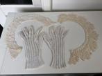 A906 Vintage gehaakte handschoenen kraagjes. Jaren zeventig, Ophalen of Verzenden