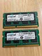 2 x 4GB Crucial Ram Memory DDR3 PC3-12800 1600MHz, Computers en Software, Desktop, Ophalen of Verzenden, Zo goed als nieuw, DDR3
