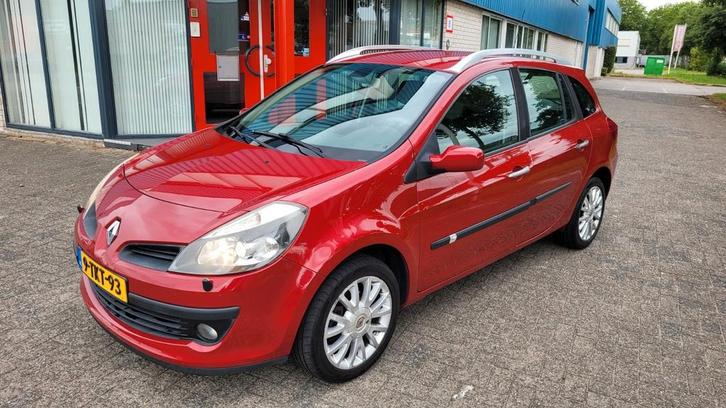 Renault Clio 1.2 TCE Estate 2009 Rood airco/leer/lm/koopje, Auto's, Renault, Bedrijf, Clio, ABS, Airbags, Airconditioning, Boordcomputer