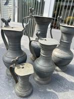 Antieke Tinnen Kannenset - 5 stuks, Ophalen