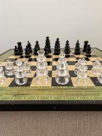 Vintage schaakbord + schaakstukken set schaken chessboard, Hobby en Vrije tijd, Gezelschapsspellen | Bordspellen, Ophalen of Verzenden