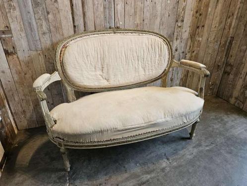 oud frans bankje ``WOONWINKEL RUSTIEK``, Antiek en Kunst, Antiek | Meubels | Stoelen en Banken, Ophalen