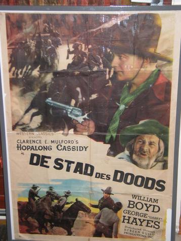 Orginele 1937 hopalong cassidy borderland poster met stempel beschikbaar voor biedingen