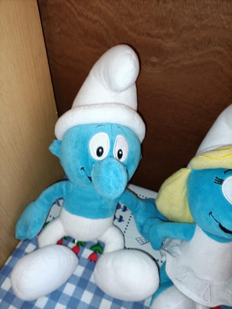 Smurf en Smurfin knuffel smurfen 30 cm groot, Verzamelen, Smurfen, Ophalen of Verzenden, Zo goed als nieuw