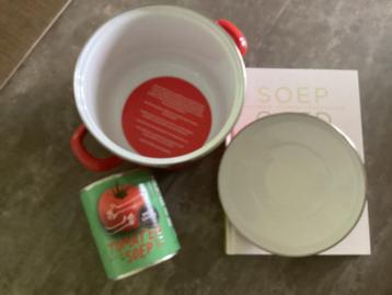 emaille Pan, 3L, kookboek,Soep, alles Nieuw in doos beschikbaar voor biedingen