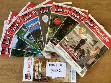 8 acsi ‘ FREELIFE’ kampeerinspiratie tijdschriften jaar 2022 beschikbaar voor biedingen