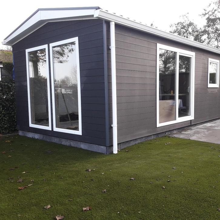 Partij composiet gevelbekleding zwart / Zweeds rabat, Doe-het-zelf en Verbouw, Platen en Panelen, Gebruikt, Overige materialen