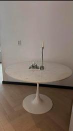 Marmeren Eettafel met Trompetvoet, Huis en Inrichting, Ophalen, Overige materialen, Rond, Zo goed als nieuw
