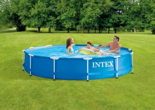 Intel Metal Frame opzet Zwembad, Tuin en Terras, Zwembaden, Zo goed als nieuw, Opzetzwembad, Minder dan 80 cm, 200 tot 400 cm