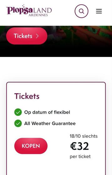 Plopsa Coo/Plopsaland Ardennes, 3 tickets beschikbaar voor biedingen