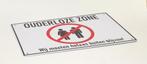 Ouderloze zone reclamebord van metaal wandbord deco, Info@deconoord.nl, Deco Noord, Nieuw, Ophalen of Verzenden