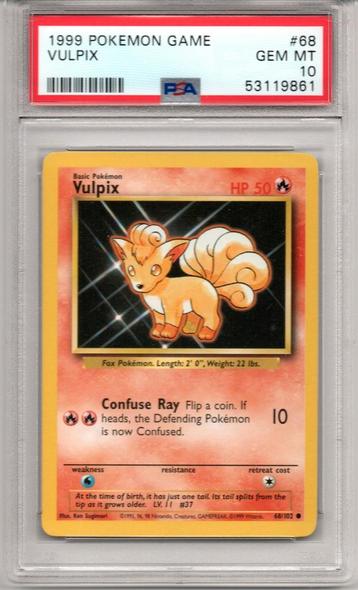 Vulpix Psa 10 Base set unlimited beschikbaar voor biedingen