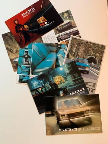 Peugeot 504 brochures jaren 70 zgan collectie 6 stuks beschikbaar voor biedingen