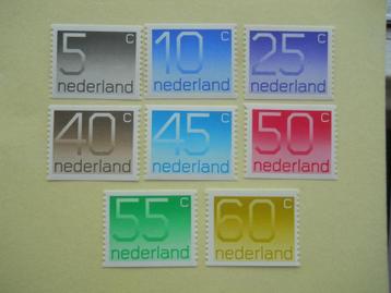 Nederland 1976 Rolzegels Crouwel Nvph.1108A-1115A postfris  