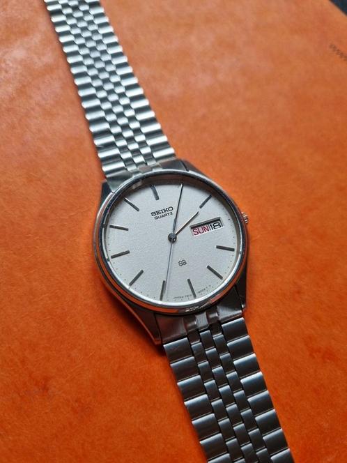 Vintage Seiko SQ Quartz Zilver horloge, Sieraden, Tassen en Uiterlijk, Horloges | Heren, Gebruikt, Seiko, Staal, Staal, Ophalen of Verzenden