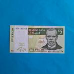 5 kwacha Malawi #041, Postzegels en Munten, Bankbiljetten | Afrika, Los biljet, Overige landen, Verzenden