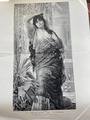 Prent A princess of Cyprus 1889 beschikbaar voor biedingen